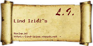 Lind Iziás névjegykártya